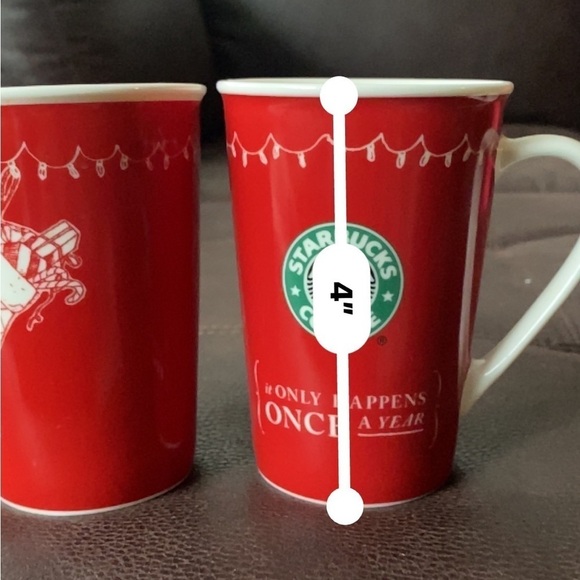 Starbucks Coffee Cup Mug Siren Logo Red It Only Happens Once A Year-2005(1 set) - Picture 5 of 5